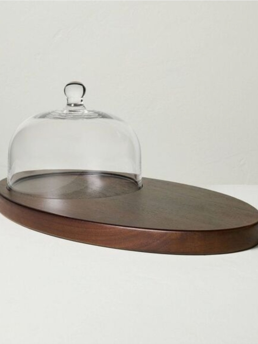 Hearth & Hand Wood Cheese Board with Cloche